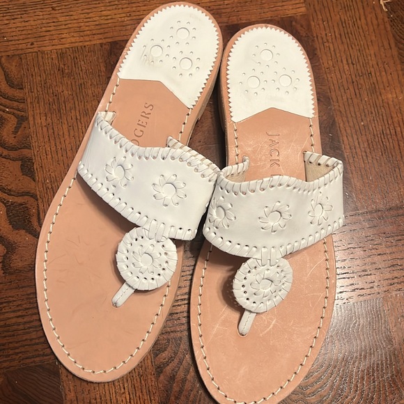 Jacks Flat Sandal size 8.5 White - Picture 4 of 5